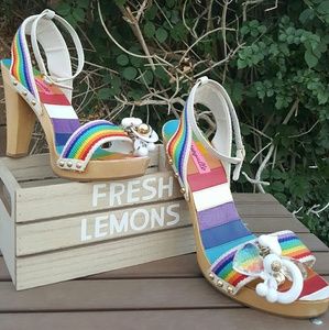 Somewhere Over the Rainbow Betsey Johnson Heels